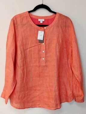 NWT J.Jill Love Linen Woman's XL Blouse